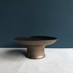 RAW - GOLD FOOTED BLACK SATIN PLATE 20.3 x 8.7 CM - Image 2