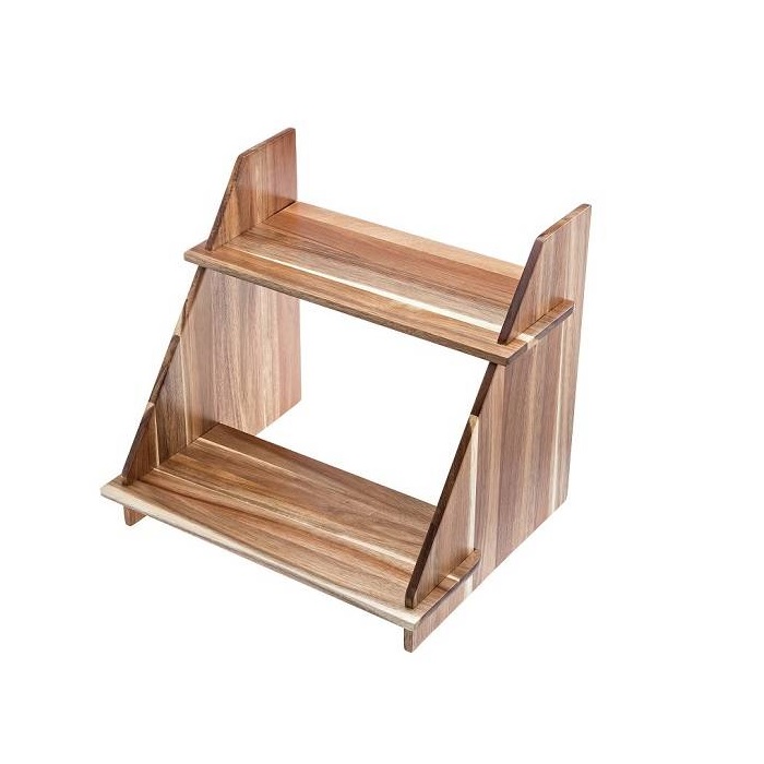 S5052.jpg LEONE - ACACIA 2 TIER BUFFET DISPLAY 65 x 20 x 40 CM - Image 1