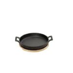 ESPIEL - CAST IRON ROUND PAN 20 CM WITH WOOD BOARD