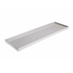 LEONE - WHITE MELAMINE RECTANGULAR TRAY 57 x 17 x 2.5 CM