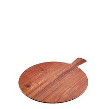 T8334.jpg LEONE - PIZZA HANDLED ROUND MELAMINE TRAY WOOD EFFECT 32 CM - Image 1