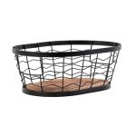 ESPIEL - BREAD BASKET METAL BLACK 26 x 16 x 9 CM