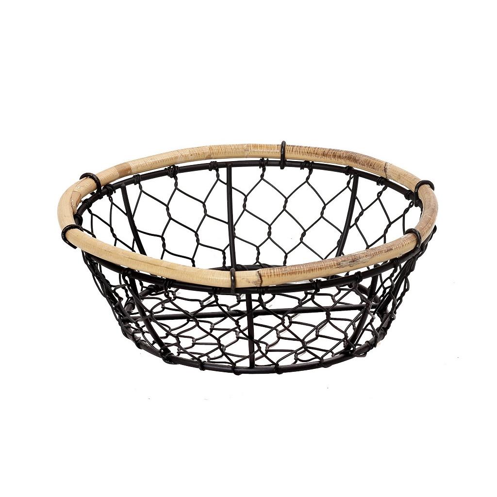 TAK204.jpg ESPIEL - ROUND WIRE BASKET 21.5 x 7 CM - Image 1