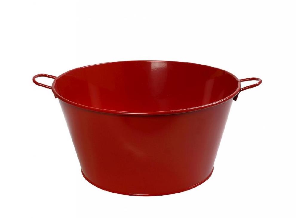 TEM124.jpg ESPIEL - METAL OVAL CHAMPGANE BUCKET RED 36 CM - Image 1
