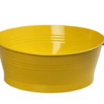 ESPIEL - METAL OVAL CHAMPGANE BUCKET YELLOW 47 CM