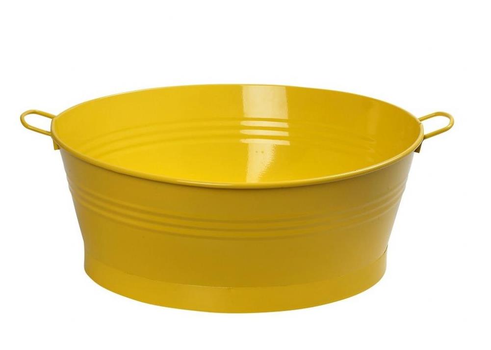 TEM129.jpg ESPIEL - METAL OVAL CHAMPGANE BUCKET YELLOW 47 CM - Image 1