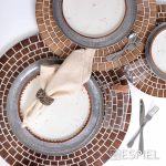 *DISCONTINUED - ESPIEL - STEP PRESENTATION TERRA CREAM PLATE 21 CM - Image 2