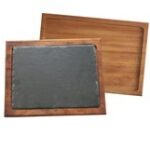 IROKO WOOD PLATTER 38x28 WITH PLACE FOR SLATE 35x23
