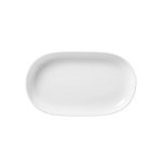 DOT - WHITE OVAL  PLATTER 33 x 19 CM