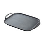 TC - FAUX MELAMINE CAST IRON SERVING TRAY WITH HANDLES 36 x 25.5 x 3.2 CM