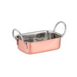 XM - RECTANGULAR SERVING PAN COPPER 14 x 10 CM
