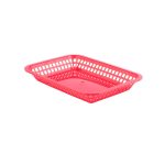 TC - GRANDE PLATTER BASKET PP 27.5 x 19.5 x 4 CM RED