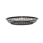 TC - JUMBO OVAL BASKET PP 30 x 23 x 5 CM BLACK
