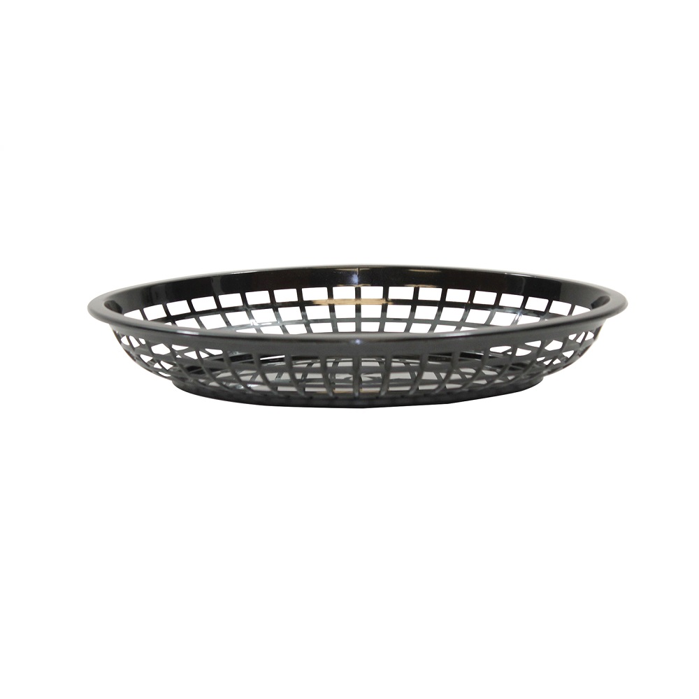 1084BK.jpg TC - JUMBO OVAL BASKET PP 30 x 23 x 5 CM BLACK - Image 1