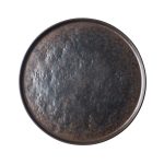 TC - LUNARA MELAMINE ROUND PLATTER NATURAL BLACK 35.5 CM