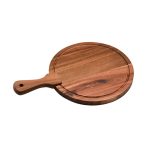 XM - HANDLED ACACIA WOOD PADDLE ROUND 43 x 30 x 4 CM