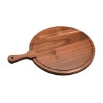 XM - HANDLED ACACIA WOOD PADDLE ROUND 50 x 40 x 4 CM