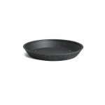 TC - ROUND BLACK PLASTIC PLATTER 23 CM
