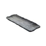 WEGTER - MELAMINE PLATTER PEWTER/BLACK ENDURE 30 x 12.5 CM