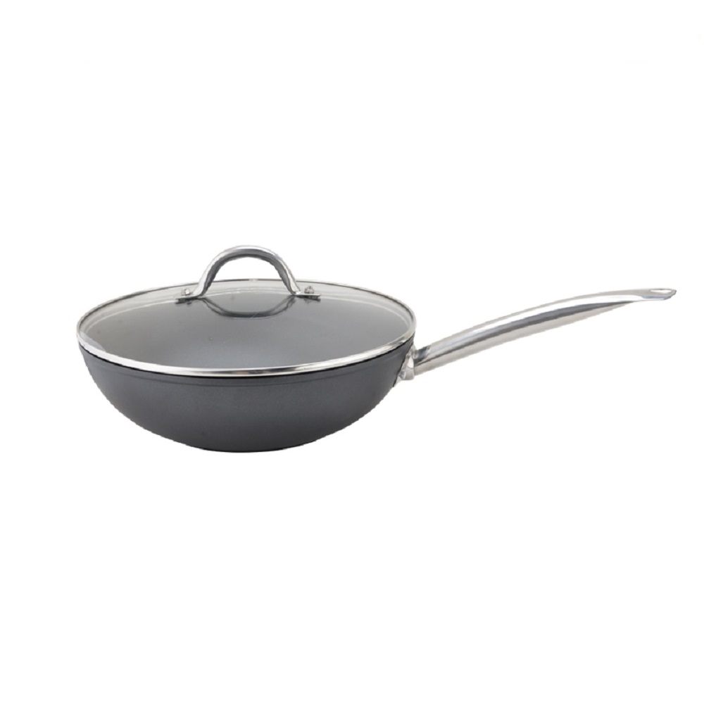 6954687431845.jpg *DISCONTINUED - TOU - SILVER LINE INDUCTION WOK 28 CM WITH LID / KFCCG28 - Image 1