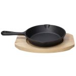 TOGNANA - CAST IRON PAN 15 CM WITH WOOD BASE SET W8458X8FUTA