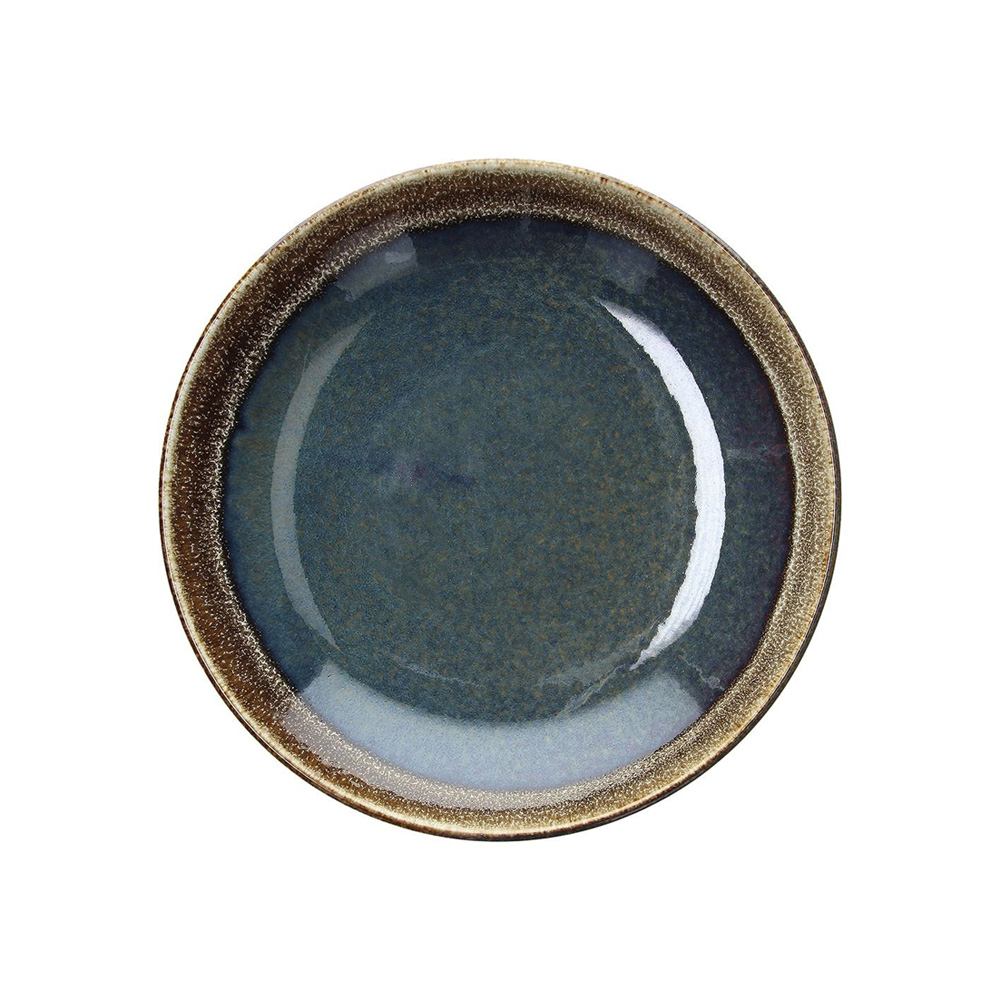 8056444375626.jpg TOGNANA - BLOOM BLUE AND BROWN COUS COUS PLATE 26 CM BM001268088 - Image 1
