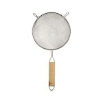 TC - DOUBLE MESH STRAINER WITH WOODEN HANDLE 16 CM