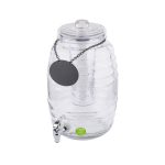TC - BEEHIVE GLASS DISPENSER WITH CHALKBOARD NECKLACE, ICE CORE AND INFUSER 9.5 L - Image 3