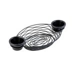 TC - NACHOS OVAL BASKET WITH INTEGRATED RAMEKIN HOLDERS 33.6 x 18.4 x 4.4 CM - Image 3