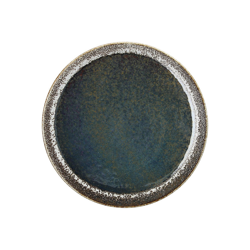 BM002218088.jpg TOGNANA - BLOOM BLUE AND BROWN DESSERT PLATE 21 CM - Image 1