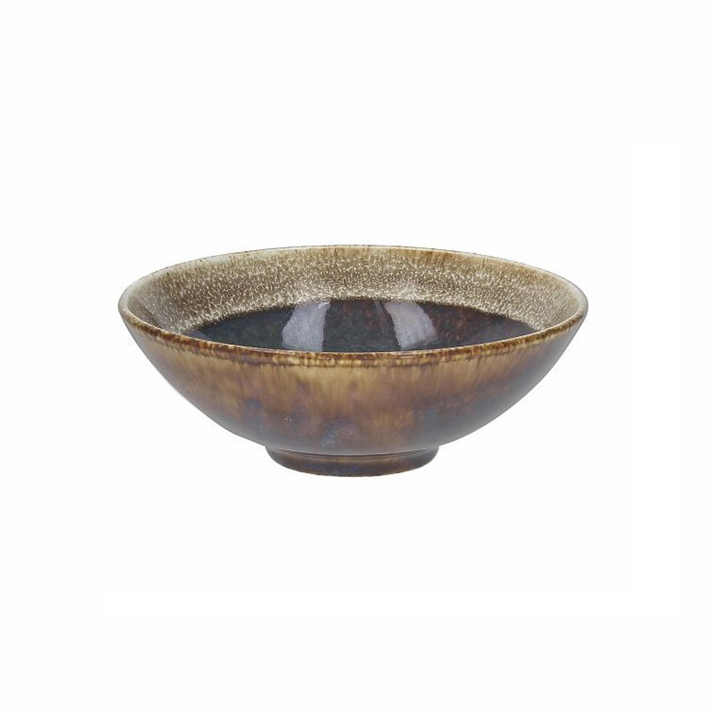 BM004158088.jpg TOGNANA - BLOOM BLUE AND BROWN FRUIT BOWL 15 CM - Image 1