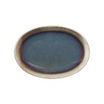 TOGNANA - BLOOM BLUE AND BROWN OVAL PLATE 36 CM