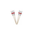 COCKTAIL SKEWER WITH BLACK EDGE AND RED BEAD 7.5 CM - PACK OF 100
