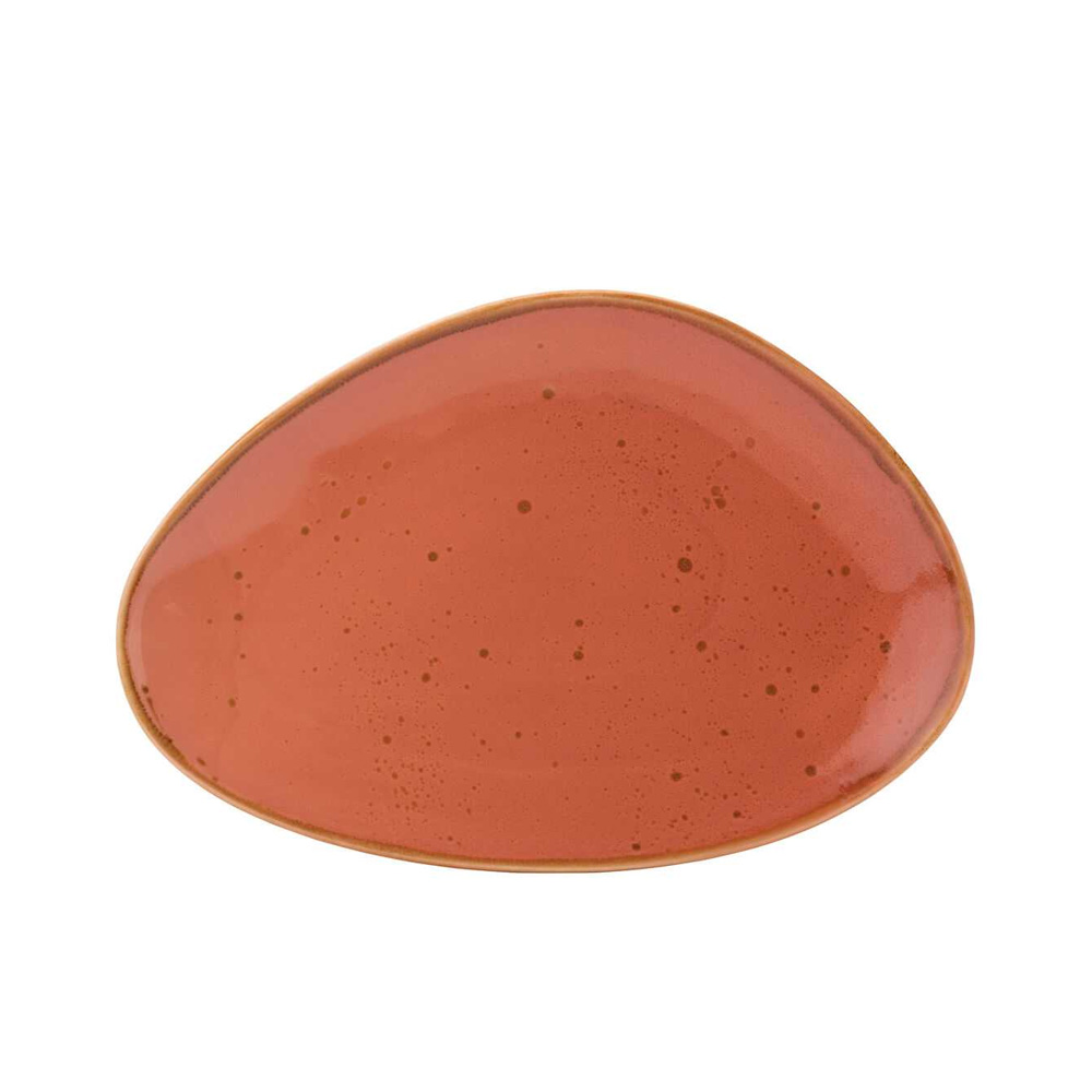 CT2036.jpg *DISCONTINUED - UTOPIA - EARTH CINNAMON OBLONG PLATE 36 CM - Image 1