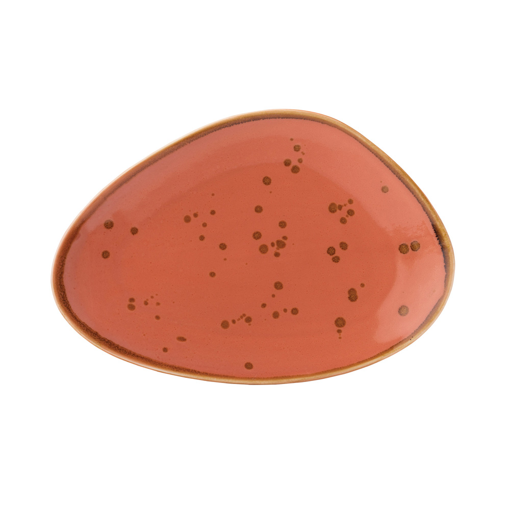 CT2037.jpg *DISCONTINUED - UTOPIA - EARTH CINNAMON OBLONG PLATE 29 CM - Image 1