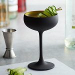 STOLZLE - MARTINI COUPE GLASS BLACK/GOLD 230 ML - Image 2