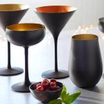 STOLZLE - MARTINI COUPE GLASS BLACK/GOLD 230 ML - Image 4