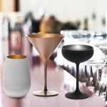 STOLZLE - MARTINI COUPE GLASS BLACK/SILVER 230 ML - Image 2