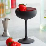 STOLZLE - MARTINI COUPE GLASS BLACK/SILVER 230 ML - Image 3