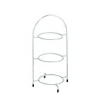 UTOPIA - CHROME 3 TIER PLATE 17 CM STAND H:39 CM