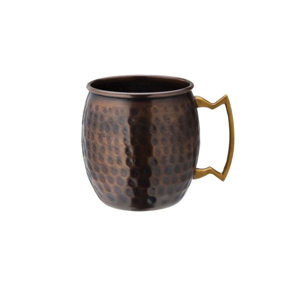 F93031.jpg UTOPIA - AGED COPPER HAMMERED ROUND MUG 54 CL - Image 1
