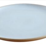 *DISCONTINUED - SOUL STUDIO - COTTON WH/BIEGE DINNER PLATE 27 CM G7506CO