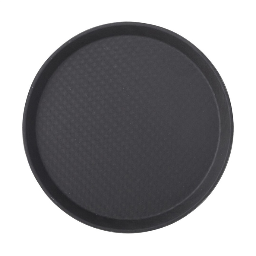 JMP922.jpg UTOPIA - BLACK NON-SLIP TRAY ROUND 28 CM - Image 1