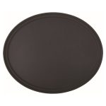 UTOPIA - BLACK NON-SLIP TRAY OVAL 68.5 x 56.5 CM