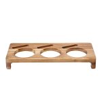 UTOPIA - ACACIA PRESENTATION STAND 42 x 18 CM HOLDS 3 SERVING DISHES