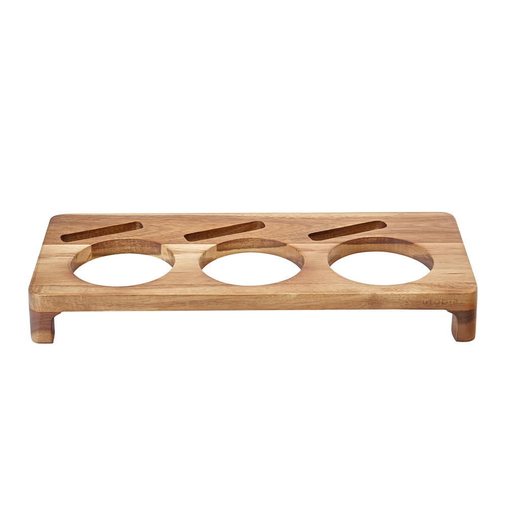 JMP963.jpg UTOPIA - ACACIA PRESENTATION STAND 42 x 18 CM HOLDS 3 SERVING DISHES - Image 1