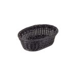 TC - HANDWOVEN RIDAL OVAL BASKET BLACK 23.4 x 15.8 x 8.2 CM