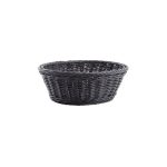 TC - HANDWOVEN RIDAL ROUND BASKET BLACK 20.9 x 8.2 CM - Image 5