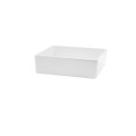 TC - MELAMINE STRAIGHT SIDED BOWL 25.5 x 25.5 x 7.5 CM WHITE