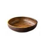 STYLE - AFRICAN WOOD MELAMINE ROUND BOWL 37X37X9 CM